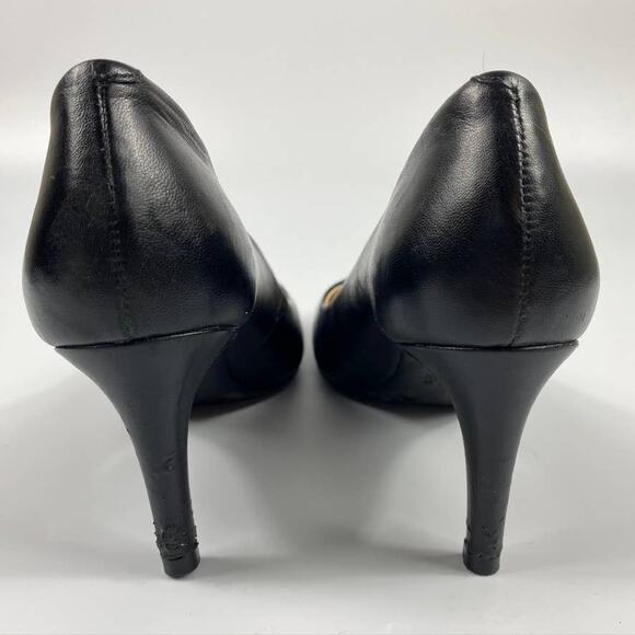 Women's Alex Marie Round Toe Leather Pumps Professional Heels Black Size 8 M - Picture 5 of 9